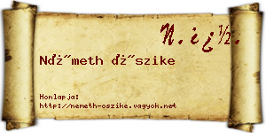 Németh Őszike névjegykártya